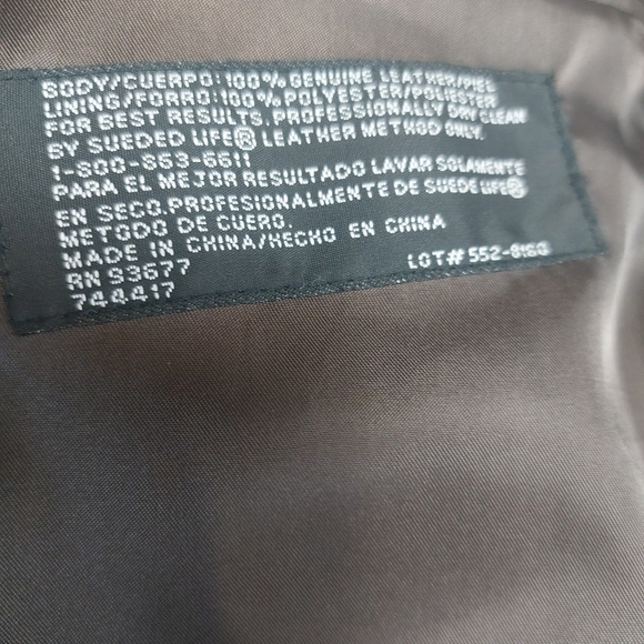 J. FERRAR Women's Oversized Brown Genuine Leather Blazer Jacket Size Large. - Picture 11 of 15